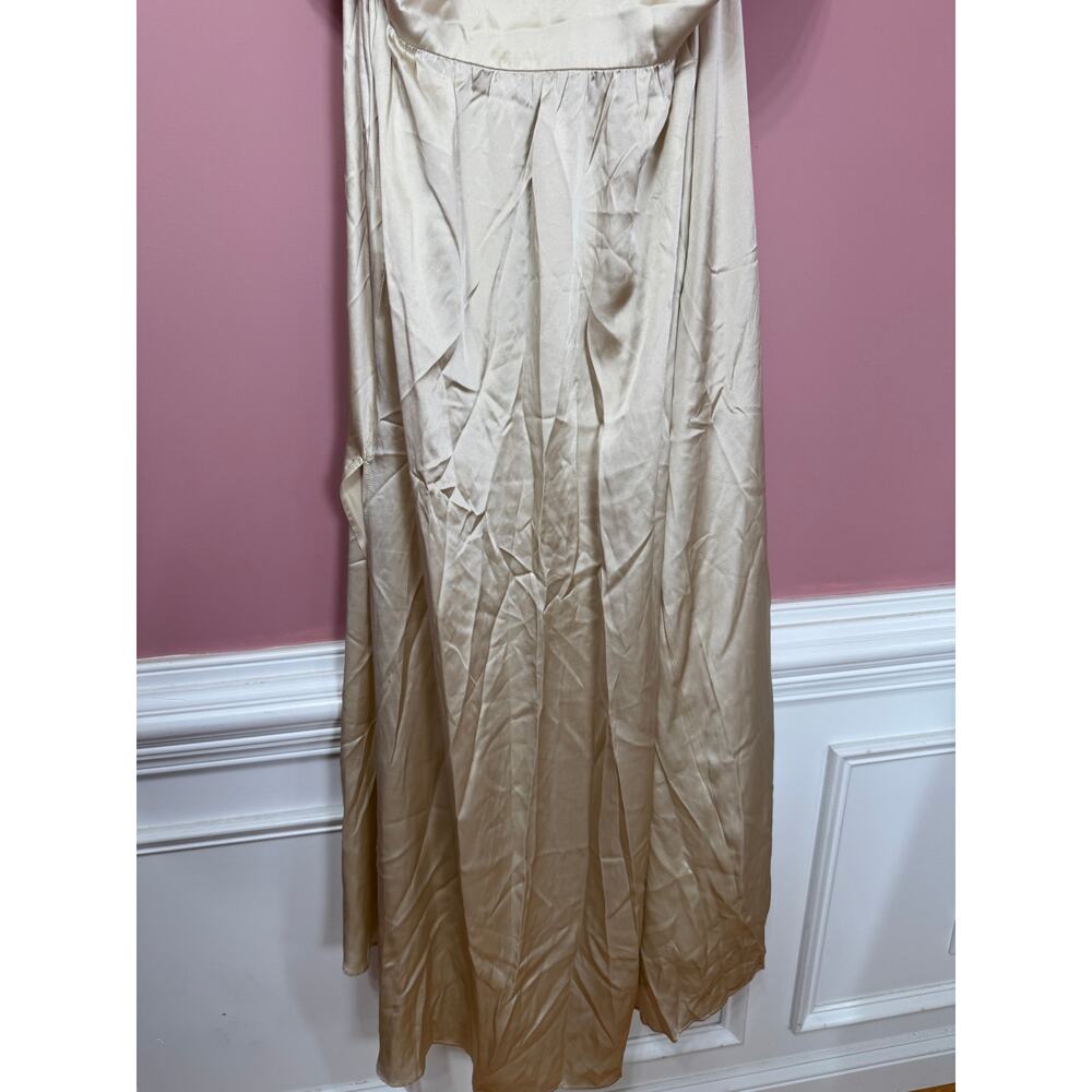 NEW NWT Reformation Alani SIlk High Neck Dress Ivory Size 24 - Picture 4 of 6